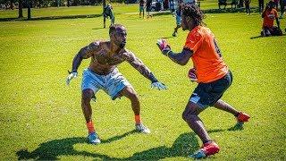 #1 RECEIVER IN THE COUNTRY DOES 1ON1’s VS NFL PLAYERS ANKLE WARNING