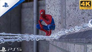 Spiderman 2 Ps5 Realistic 4K graphics The classic suit freeroam gameplay