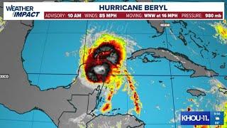 LIVE NHC gives live update on Hurricane Beryl as it continue to move through Yucatan Peninsula