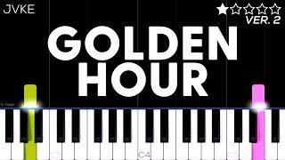 JVKE - golden hour  EASY Piano Tutorial