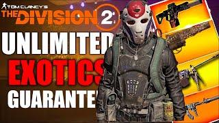 GUARANTEED 3 EXOTICS IN 5 MIN UNLIMITED EXOTICS AND NAMED ITEMS The Division 2 Best Farming Method