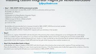 Custom Integrator & BxDF Install Tutorial for RenderMan19 RIS