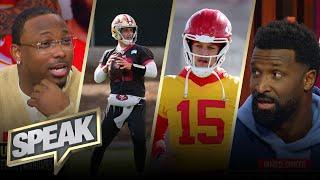 Will Mahomes lead the Chiefs to a Super Bowl LVIII win or 49ers do it for the Bay?  NFL  SPEAK