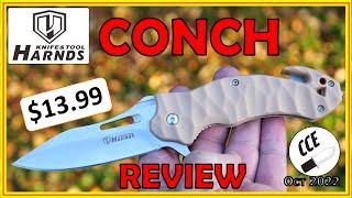 Review of the Harnds CONCH model CK6115 - The BEST BUDGET EMERGENCY KNIFE?