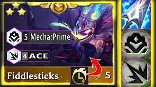  When Fiddle Become Mecha Prime  Manazane into 5 Mecha 4 ACE Fiddlesticks ⭐⭐⭐ 3 Star   TFT SET 8