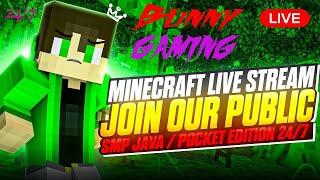 Minecraft live 247  Minecraft Public cracked Smp season 3 java all version  #minecraftlive