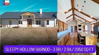 Custom Barndominium Tour - 3 BR  2 BA  2050 sq ft - Sleepy Hollow - Completed Tour