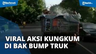 Viral Video Aksi Berendam di Bak Truk yang Melewati Jalan Raya Sragen 11 Orang Ditangkap Polisi