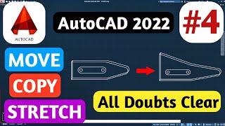 #4 AutoCAD How To Stretch Multiple Objects  How to Move And How to Copy Objects in AutoCAD in Hindi