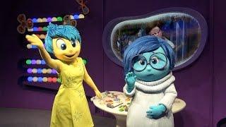 Joy and Sadness From Pixar Inside Out Debut at Epcot - Meet & Greet at Character Spot