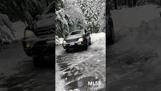 ML55 vs slippery and steep incline.           #mercedes #ml320 #ml55 #w163 #mercedesbenz #amg #benz