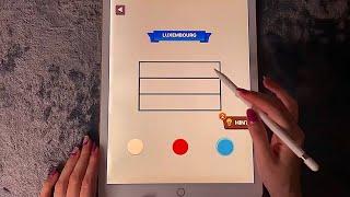  Ipad ASMR - Painting Flags ‍️ 1 - Clicky Whispers  Mouth Sounds