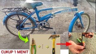 Cara melepas atau memotong rantai sepeda dengan alat sederhana