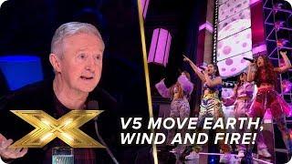 V5 move Earth Wind and Fire singing September  Semi-Final  X Factor Celebrity