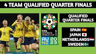 4 Team qualified quarter finals womens world cup 2023 • Sweden 5-4 USA