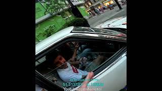 Above the law? Foreign driver in London doesnt care about mobile use Kuwait 7954 DTD Nissan Skyline