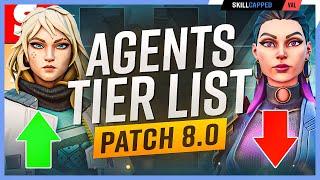 *NEW* Agent Tier List Patch 8.0 - Deadlock Buffs INSANE? - Valorant Meta Guide
