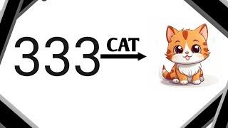 How to draw a cartoon cat using number 3How to convert no. 3 into cat #cat  #drawing