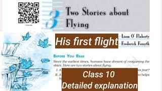 Two stories About Flying-His First Flight -Hindi explanation #class10 #twostoriesaboutflyinginhindi