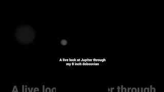 Jupiter through 8 inch Dobsonian Telescope #shorts