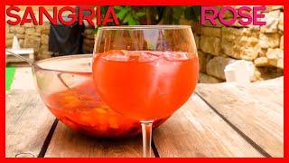 La MEJOR RECETA de SANGRIA ROSE  con VINO BLANCO 100% NATURAL SIN COLORANTES 