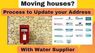 Moving Houses Updating Your Address with Your Water Supplier