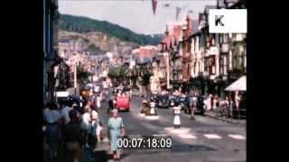 Mid 1950s Aberystwyth Wales - beautiful street scenes city centre home movies
