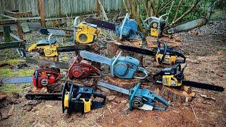 The Biggest Vintage Chainsaw Haul Yet - McCulloch 1-70 610 Super 33 - Pioneer 1200 - Homelite C-51