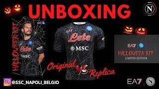 UNBOXING SSC Napoli Jersey Halloween Kit EA7 Original {NAPOLI STORE} Vs Replica Spsets.com #unboxing