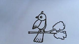 How to draw  a bird from Number 9 easy drawing  M P Drawing tutorial paintings quick draw