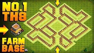 BEST TH8 FARMING BASE + REPLAYS  CoC Town Hall 8 Defense Base  Clash of Clans