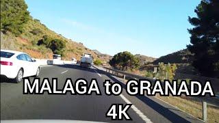 4K Full Drive MALAGA to GRANADA via Autovia Andalusia Spain