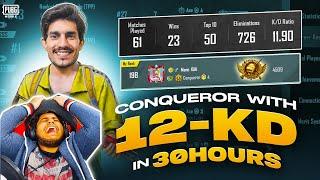 WORLD RECCORD RANK 1 Conqueror in 30 HOURS FM NASIR YT BEST Moments in PUBG Mobile