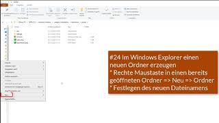 24 Im Windows Explorer einen neuen Ordner erzeugen