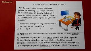 5.sınıf türkçe 2.dönem 2.yazılı   @Bulbulogretmen   #türkçe #yazılı #sınav #keşfet #5sınıf  #school