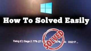 Solved Fixing C Stage 1 To skip disk checking press any key  Disk checking on windows 10