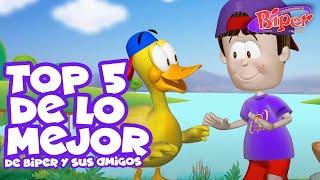 TOP 5  DE LO MEJOR DE BIPER Y SUS AMIGOS - Canciones Infantiles 