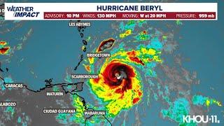 Tracking Hurricane Beryl Latest forecast cone spaghetti models and watcheswarnings