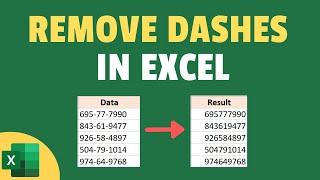 How to Remove Dashes in Excel 4 Easy Ways