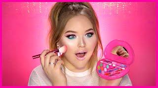 FULL FACE USING ONLY KIDS MAKEUP Challenge  NikkieTutorials