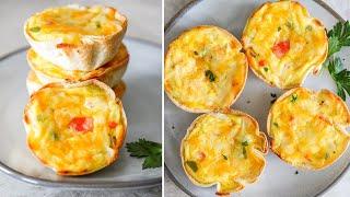 Mini Egg and Cheese Tortilla Cups