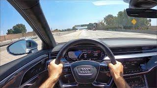 2020 Audi S8 L Twin-Turbo V8 POV Test Drive 3D AudioASMR