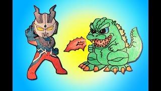 How To Draw Ultraman Zero Vs Godzilla