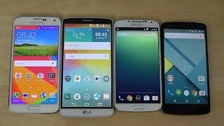 Android 5.0 Lollipop Samsung Galaxy S5 vs. LG G3 vs. Nexus 5 vs. Galaxy S4 - Which Is Faster? 4K