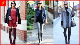 How to Wear Knee High Boot Outfits