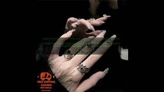 1005005303197315 Gothic Punk Irregular Spider Webs Zircon Opening Ring Women Black Crys