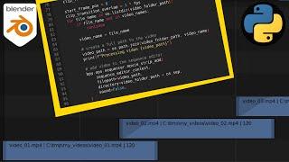 Python for Blender’s Video Sequence Editor How to stitch together videos