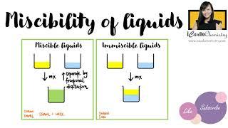 Miscibility of liquids