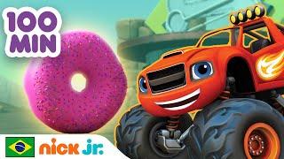 Patrulha Canina e Blaze e os Monster Machines  1 HORA de momentos de comidas GIGANTES  Nick Jr