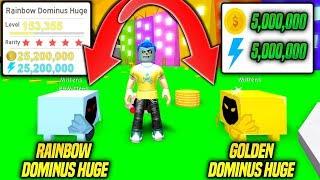 I GOT THE RAINBOW DOMINUS HUGE AND GOLD DOMINUS HUGE IN PET SIMULATOR *RAREST PETS* Roblox